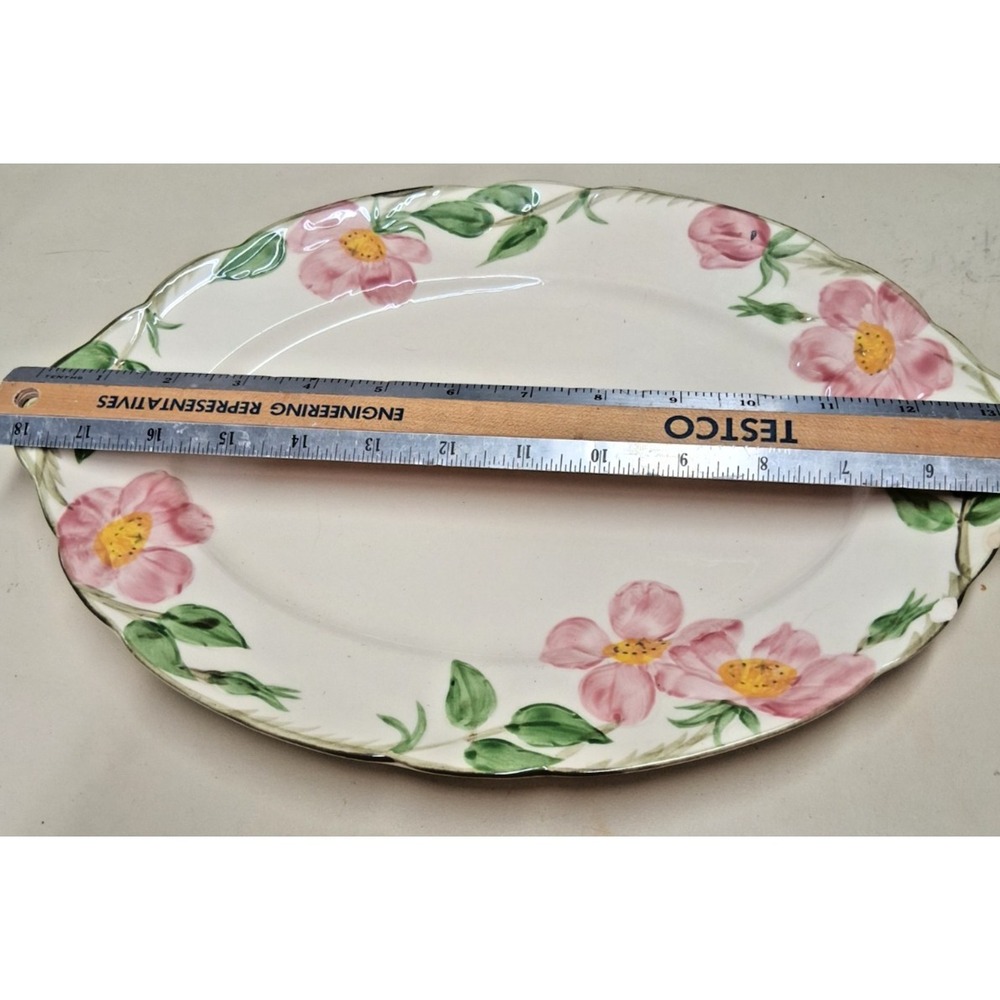 Vintage Franciscan Desert Rose 14" Inch Oval Serving Tray Platter USA